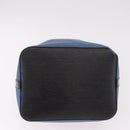 LOUIS VUITTON Epi Petit Noe Shoulder Bag Bicolor Black Blue M44152 Auth 189508-5