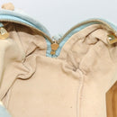 BOTTEGA VENETA INTRECCIATO Hand Bag Suede Light Blue Gold Auth 189511A-19