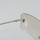 CHANEL COCO Mark Sunglasses Metal Silver CC Auth 189512-14
