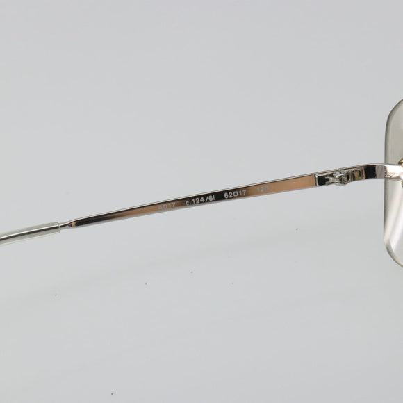 CHANEL COCO Mark Sunglasses Metal Silver CC Auth 189512