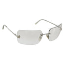 CHANEL COCO Mark Sunglasses Metal Silver CC Auth 189512-1