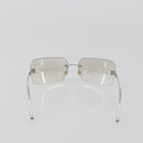 CHANEL COCO Mark Sunglasses Metal Silver CC Auth 189512-2