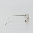 CHANEL COCO Mark Sunglasses Metal Silver CC Auth 189512-4