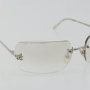 CHANEL COCO Mark Sunglasses Metal Silver CC Auth 189512-5