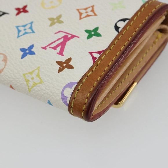 LOUIS VUITTON Monogram Multicolor Porte Monnaie Pla Purse M92657 Auth 189514