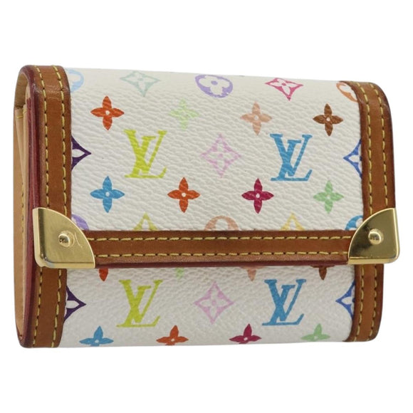 LOUIS VUITTON Monogram Multicolor Porte Monnaie Pla Purse M92657 Auth 189514