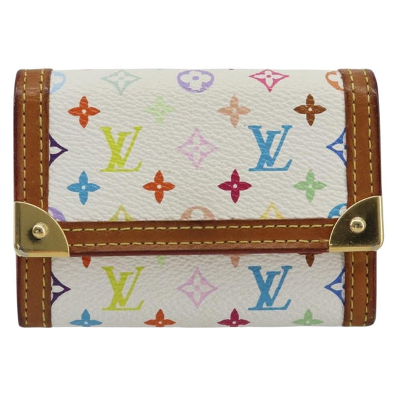 LOUIS VUITTON Monogram Multicolor Porte Monnaie Pla Purse M92657 Auth 189514
