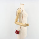 CHANEL Mini Mini Matelasse 7 Chain Shoulder Pouch Velor Red Gold CC Auth 189515-21