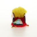 LOUIS VUITTON Bijoux Traveling Bird Sack Charm Fur Red M67390 LV Auth 189516V-10