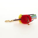 LOUIS VUITTON Bijoux Traveling Bird Sack Charm Fur Red M67390 LV Auth 189516V-15
