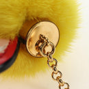 LOUIS VUITTON Bijoux Traveling Bird Sack Charm Fur Red M67390 LV Auth 189516V-18