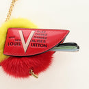LOUIS VUITTON Bijoux Traveling Bird Sack Charm Fur Red M67390 LV Auth 189516V-3