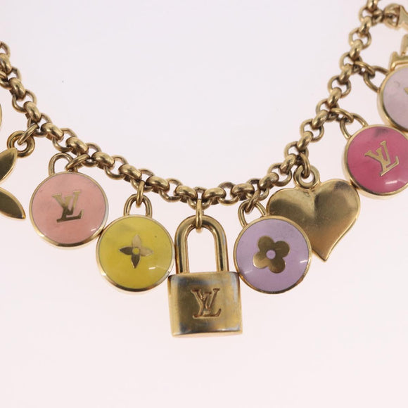 LOUIS VUITTON Porte Cles Chainne Pastille Key Holder metal M66172 LV Auth 189518