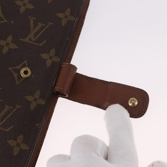 LOUIS VUITTON Monogram Agenda MM Day Planner Cover R20105 LV Auth 189519