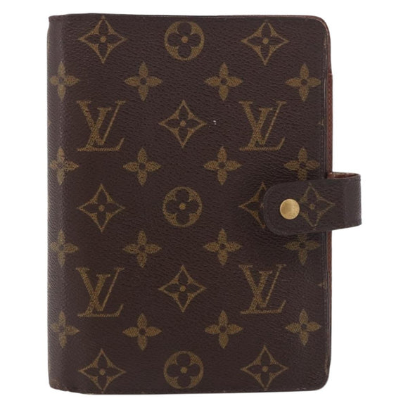 LOUIS VUITTON Monogram Agenda MM Day Planner Cover R20105 LV Auth 189519