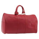 LOUIS VUITTON Epi Keepall 45 Boston Bag Red M42977 LV Auth 189520A-1
