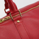 LOUIS VUITTON Epi Keepall 45 Boston Bag Red M42977 LV Auth 189520A-17
