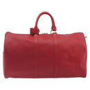 LOUIS VUITTON Epi Keepall 45 Boston Bag Red M42977 LV Auth 189520A-13