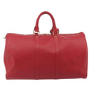 LOUIS VUITTON Epi Keepall 45 Boston Bag Red M42977 LV Auth 189520A-2