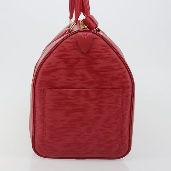 LOUIS VUITTON Epi Keepall 45 Boston Bag Red M42977 LV Auth 189520A
