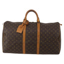 LOUIS VUITTON Monogram Keepall 55 Boston Bag M41424 LV Auth 189523-13