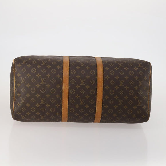 LOUIS VUITTON Monogram Keepall 55 Boston Bag M41424 LV Auth 189523