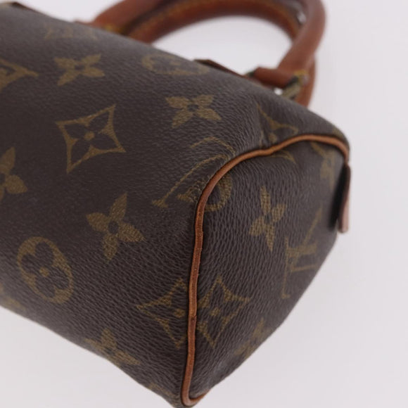 LOUIS VUITTON Monogram Mini Speedy Hand Bag M41534 LV Auth 189530