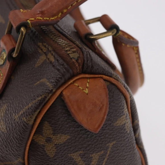 LOUIS VUITTON Monogram Mini Speedy Hand Bag M41534 LV Auth 189530