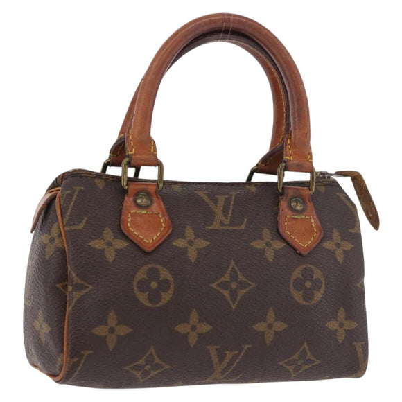 LOUIS VUITTON Monogram Mini Speedy Hand Bag M41534 LV Auth 189530