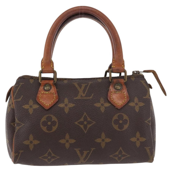 LOUIS VUITTON Monogram Mini Speedy Hand Bag M41534 LV Auth 189530