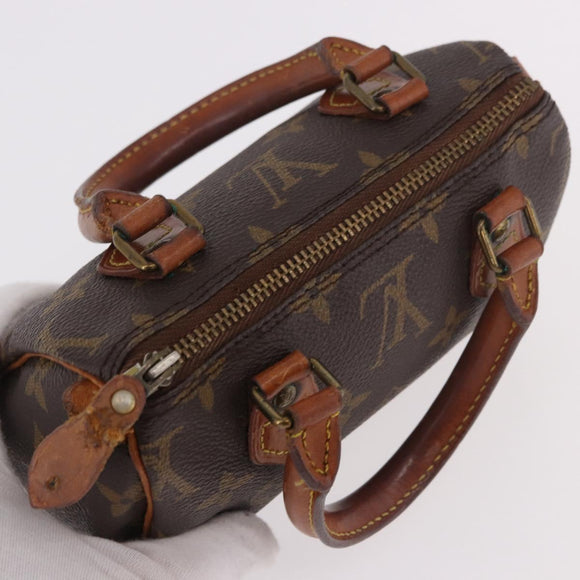LOUIS VUITTON Monogram Mini Speedy Hand Bag M41534 LV Auth 189530