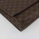 CELINE Macadam Canvas Shoulder Bag PVC Leather Brown Gold Auth 189539A-9