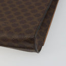CELINE Macadam Canvas Shoulder Bag PVC Leather Brown Gold Auth 189539A-15