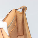 CELINE Macadam Canvas Shoulder Bag PVC Leather Brown Gold Auth 189539A-20