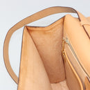 CELINE Macadam Canvas Shoulder Bag PVC Leather Brown Gold Auth 189539A-21
