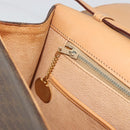 CELINE Macadam Canvas Shoulder Bag PVC Leather Brown Gold Auth 189539A-22