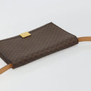 CELINE Macadam Canvas Shoulder Bag PVC Leather Brown Gold Auth 189539A-6
