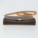 CELINE Macadam Canvas Shoulder Bag PVC Leather Brown Gold Auth 189539A-5
