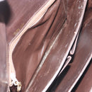 CELINE C Sulky Horse Carriage Schoudertas Canvas Beige Goud Auth 189540A-12