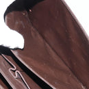 CELINE C Sulky Horse Carriage Schoudertas Canvas Beige Goud Auth 189540A-23