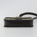 CELINE C Sulky Horse Carriage Schoudertas Canvas Beige Goud Auth 189540A-5