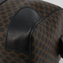 CELINE Macadam Canvas Boston Bag PVC Leather Black Gold Auth 189541A-8