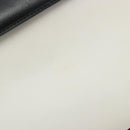 CELINE Circle Shoulder Bag Leather White Gold Auth 189542A-10