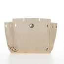 HERMES Herbag A Dos Backpack Canvas 2way Beige Silver Auth 189543-28