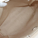 HERMES Herbag A Dos Backpack Canvas 2way Beige Silver Auth 189543-40