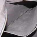 HERMES Her Line MM Hand Bag Canvas Gray Silver Auth 189544-12
