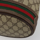 GUCCI GG Supreme Web Sherry Line Bag PVC Beige Gold 001 58 6354 Auth 189545A-10