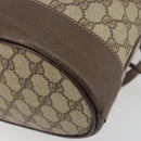 GUCCI GG Supreme Web Sherry Line Bag PVC Beige Gold 001 58 6354 Auth 189545A-12