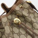 GUCCI GG Supreme Web Sherry Line Bag PVC Beige Gold 001 58 6354 Auth 189545A-15