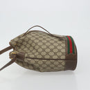 GUCCI GG Supreme Web Sherry Line Bag PVC Beige Gold 001 58 6354 Auth 189545A-5